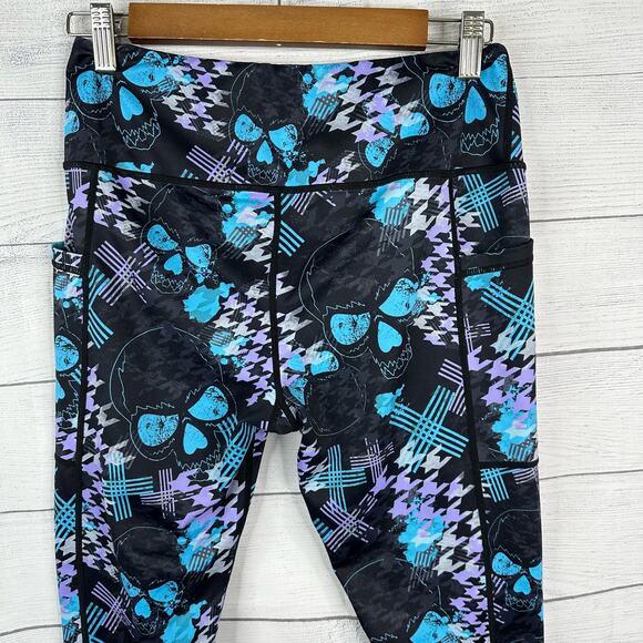 Constantly Varied Gear CVG Womens Full Leggings Medium Celestial Abstract Skull - Picture 5 of 7